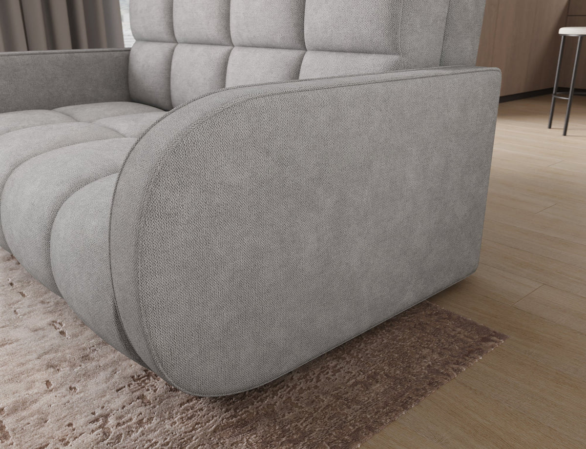 Deverio 3 Seater Condo Size Storage Sleeper Sofa - Light Grey