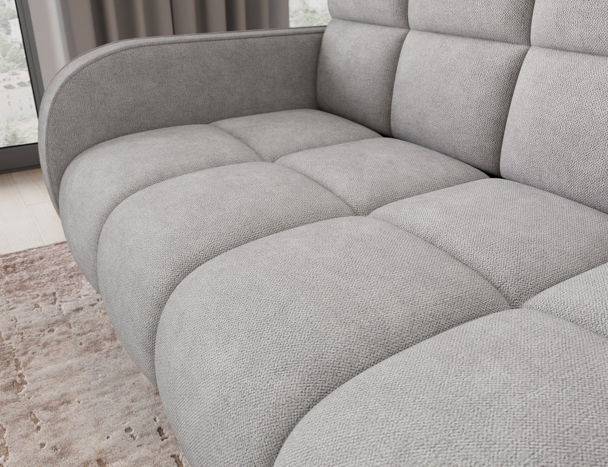 Deverio 3 Seater Condo Size Storage Sleeper Sofa - Light Grey