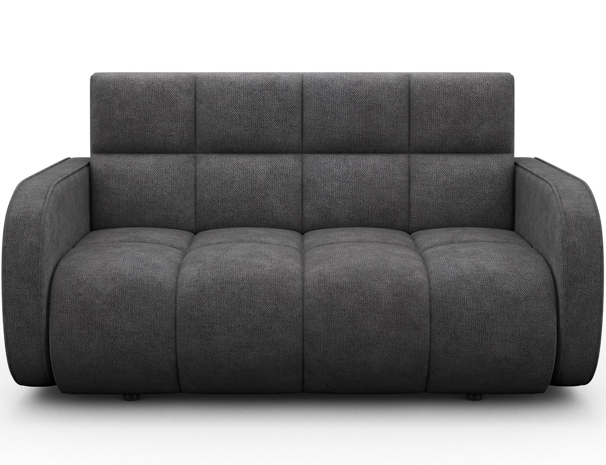 Deverio 3 Seater Condo Size Storage Sleeper Sofa - Dark Grey