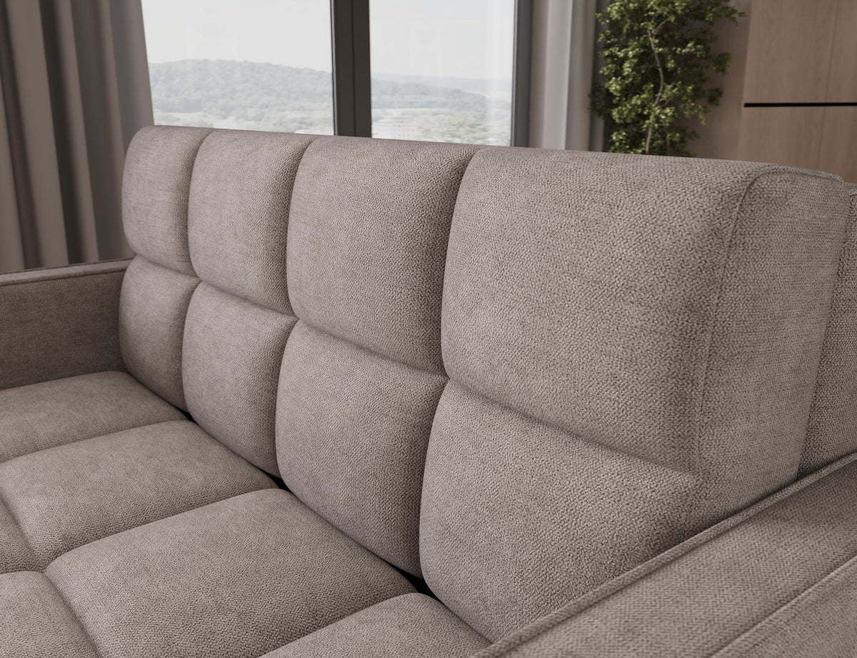 Deverio 3 Seater Condo Size Storage Sleeper Sofa - Mocha Brown