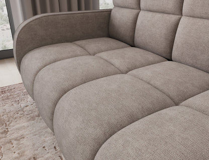 Deverio 3 Seater Condo Size Storage Sleeper Sofa - Mocha Brown