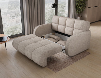 Deverio 3 Seater Condo Size Storage Sleeper Sofa - Beige