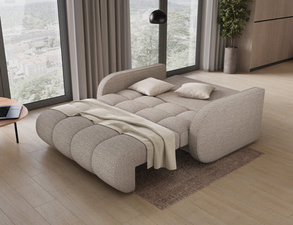 Deverio 3 Seater Condo Size Storage Sleeper Sofa - Beige