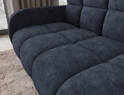 Deverio 3 Seater Condo Size Storage Sleeper Sofa - Navy Blue