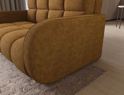Deverio 3 Seater Condo Size Storage Sleeper Sofa - Mustard