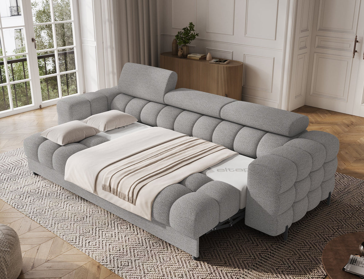 Festello 3 Seater Sleeper Sofa - Grey