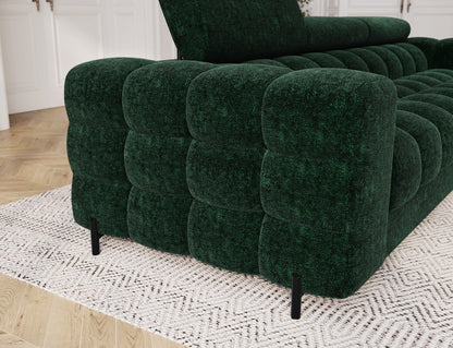 Festello 3 Seater Sleeper Sofa - Emerald Green