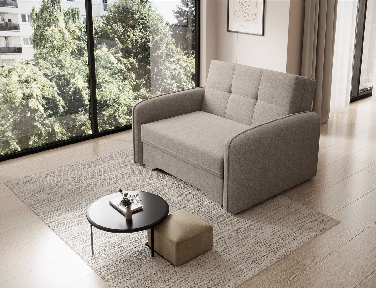 Laine Condo Style 1 Seater Storage Sleeper Sofa - Beige