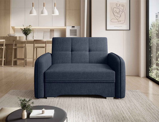 Laine Condo Style 1 Seater Storage Sleeper Sofa - Navy Blue