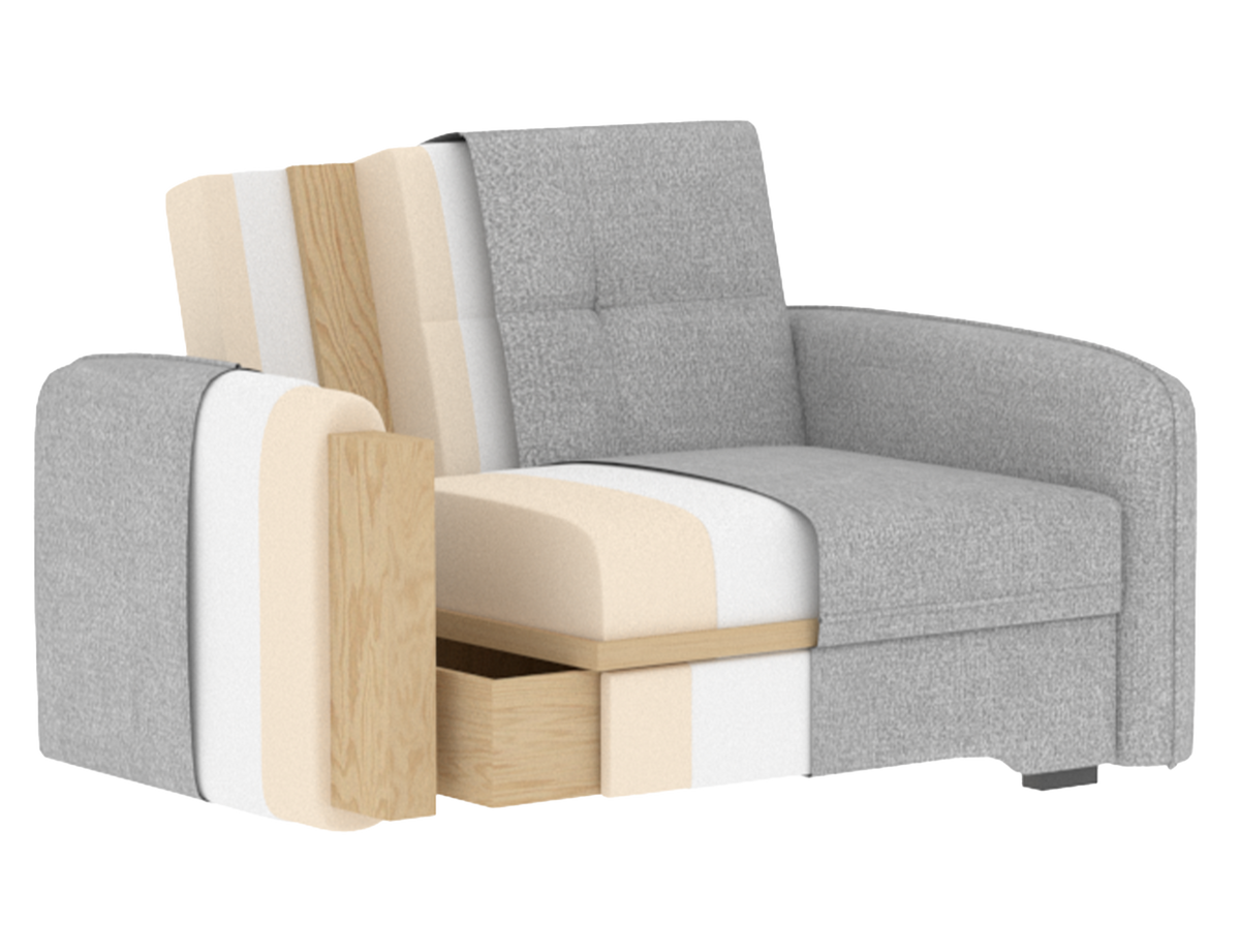Laine Condo Style 1 Seater Storage Sleeper Sofa - Dark Grey