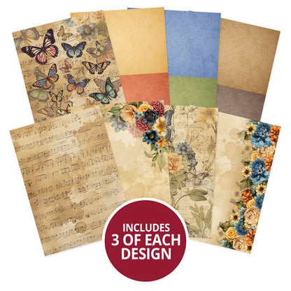 Vintage Melody Stickables A5 Self-Adhesive Papers