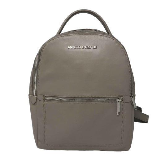 Sac à dos en cuir taupe - Eve