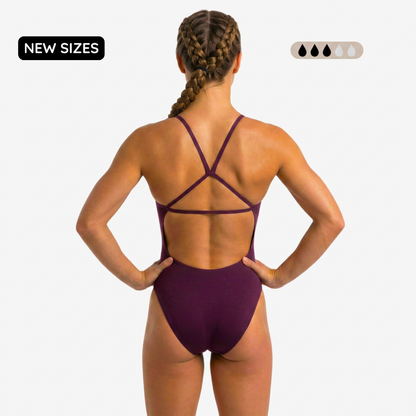 Merlot SecureFlo Open-Back One-Piece Period Swimsuit by Norca