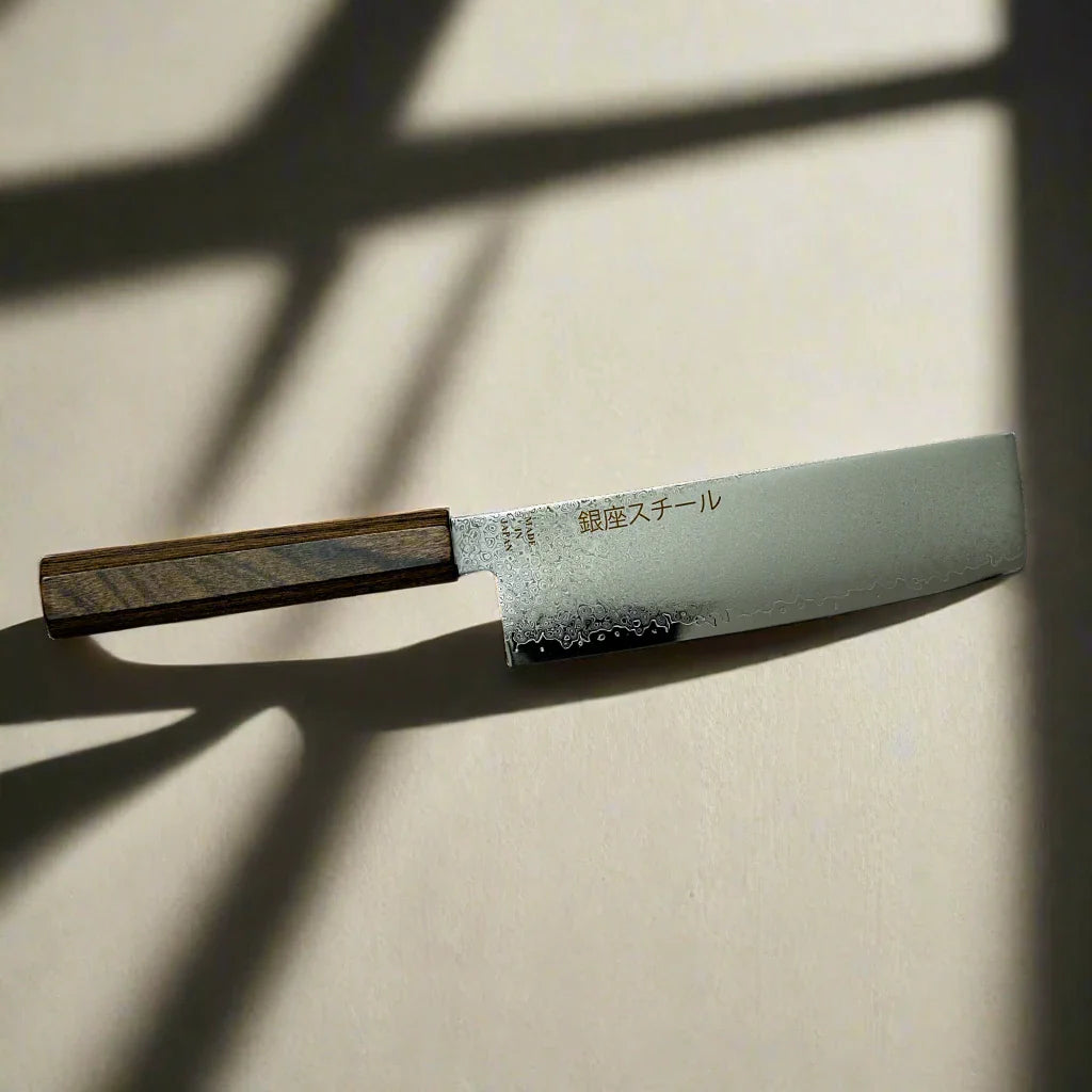 Seiryū (青龍) Serie - Nakiri Messer 170mm VG10 Damaszener Stahl