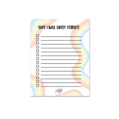 Shit I Will Likely Forget Notepad