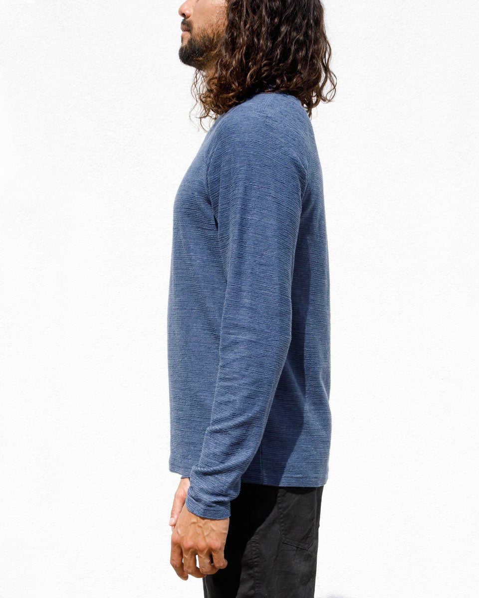 Space Dye Ottoman Langarmshirt