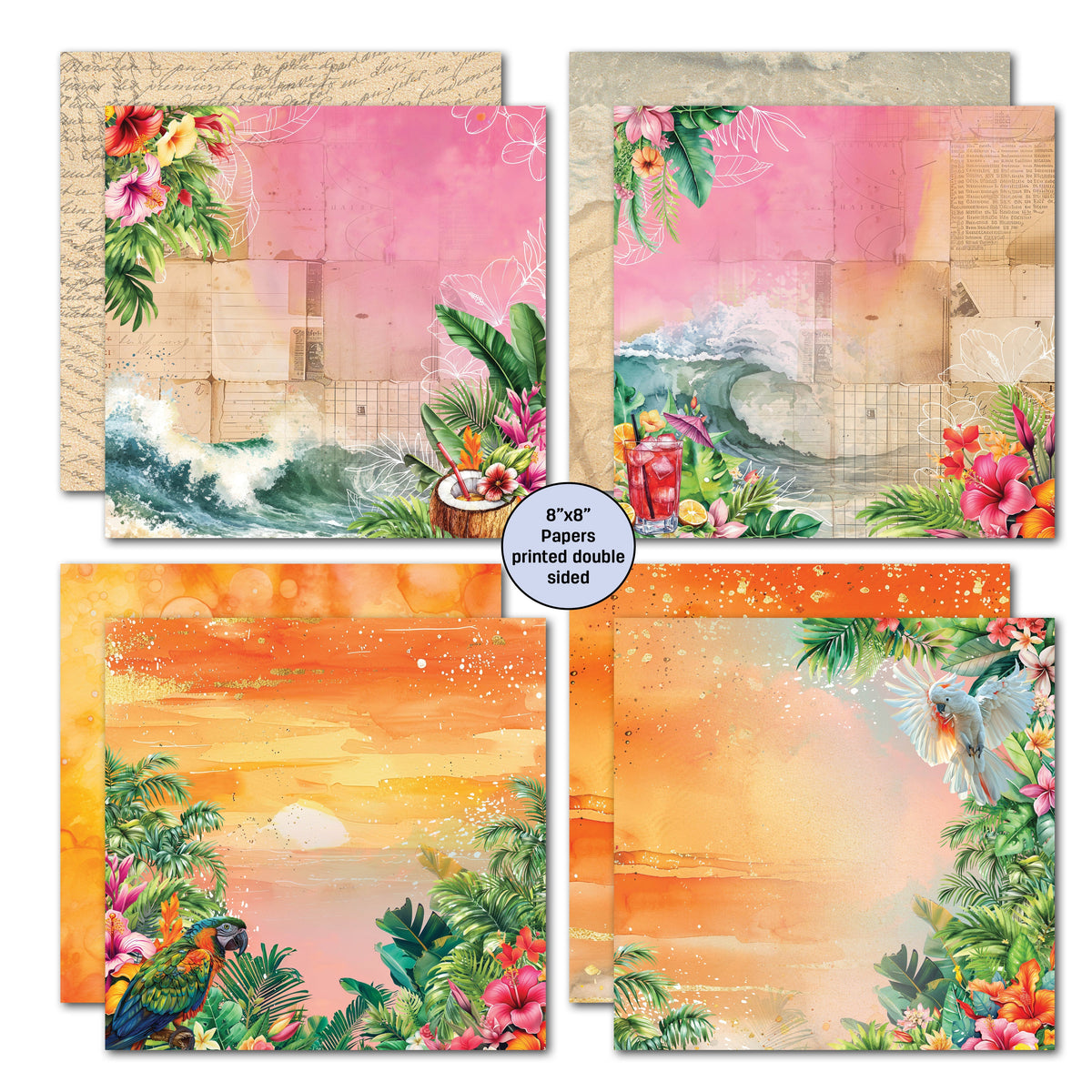 3Quarter Designs Tropic Excursion 8x8 Paper Pack