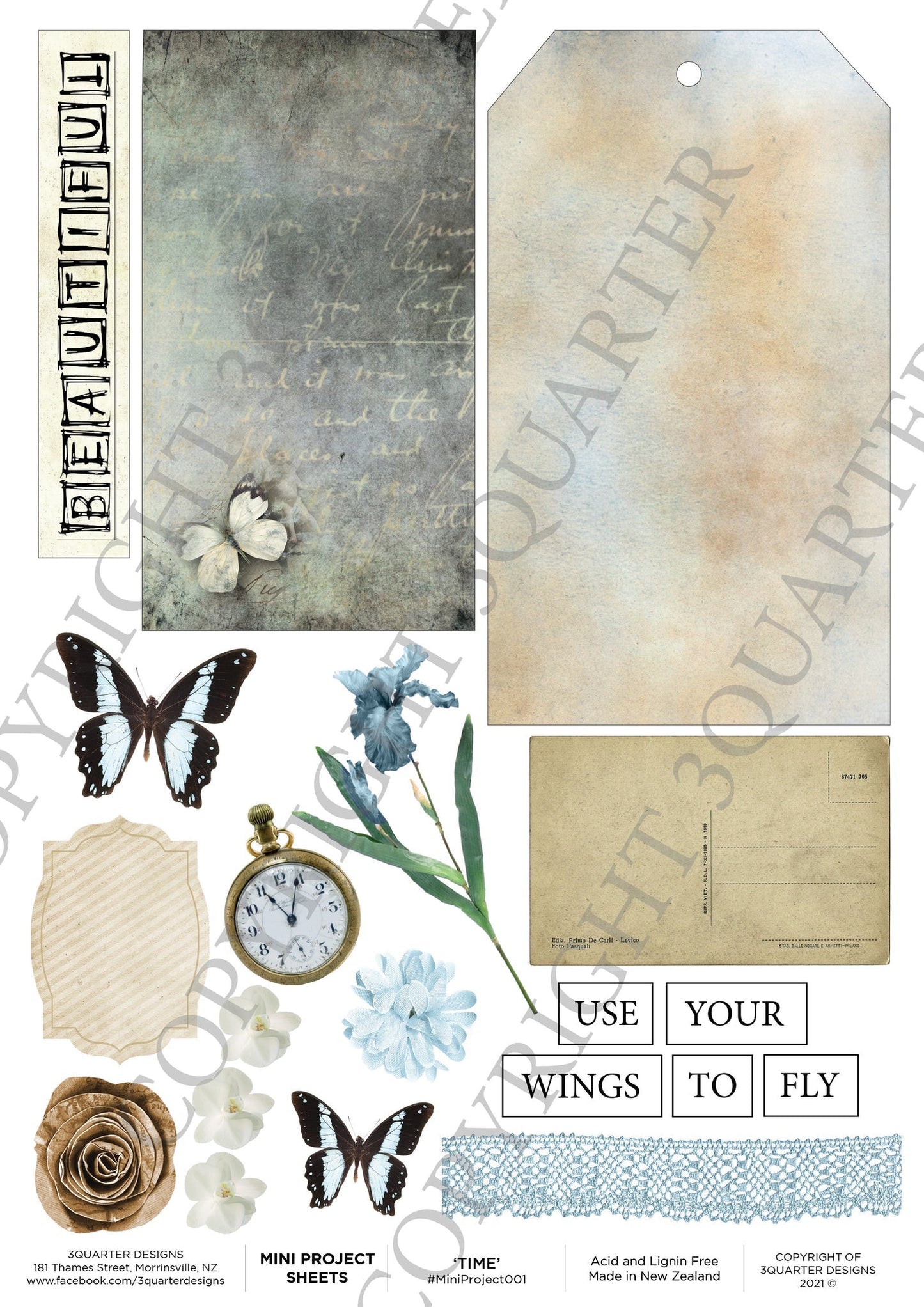 3Quarter Designs Time Mini Project Sheet