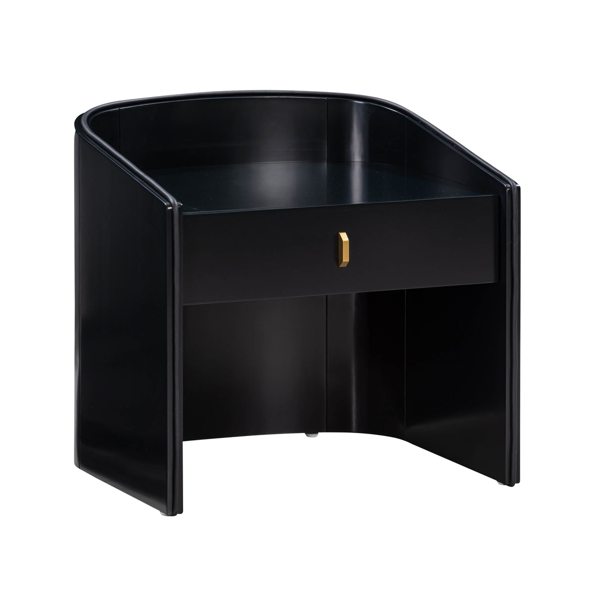 Cove 22" Lacquer Storage Drawer Nightstand - Multiple Colors Available