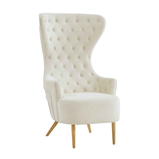 Sinaia Tufted Velvet Wingback Accent Chair - Multiple Color Options