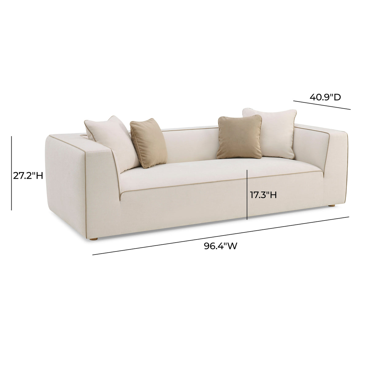 Jett 96" Upcycled Performance Grade Sofa - Multiple Colors Available