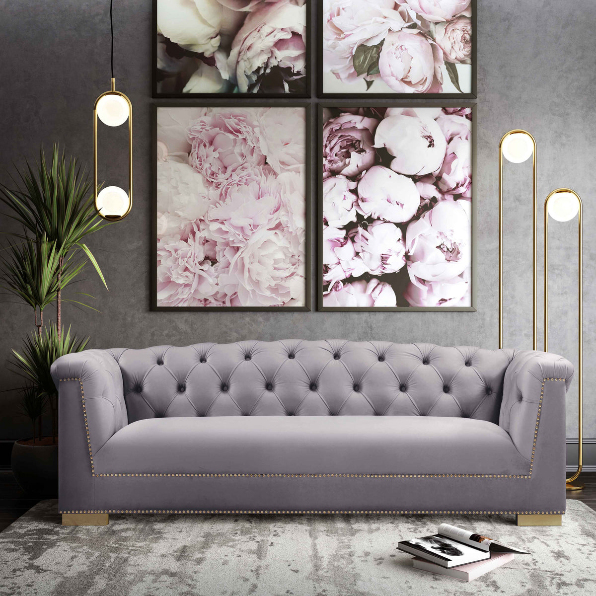 Tulcea Luxury Velvet Tufted Sofa - Multiple Colors Available