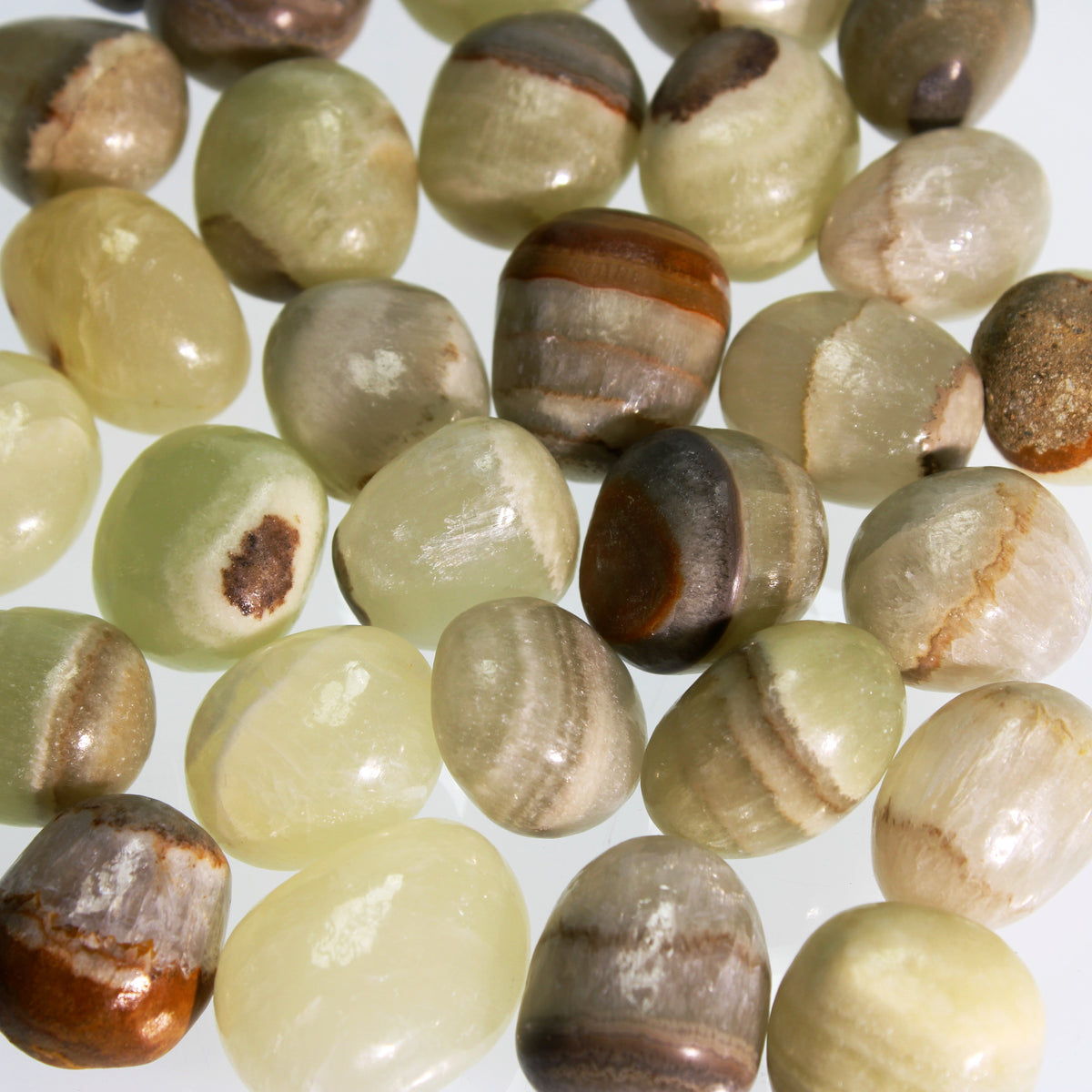 Green Aragonite Tumbled Stones