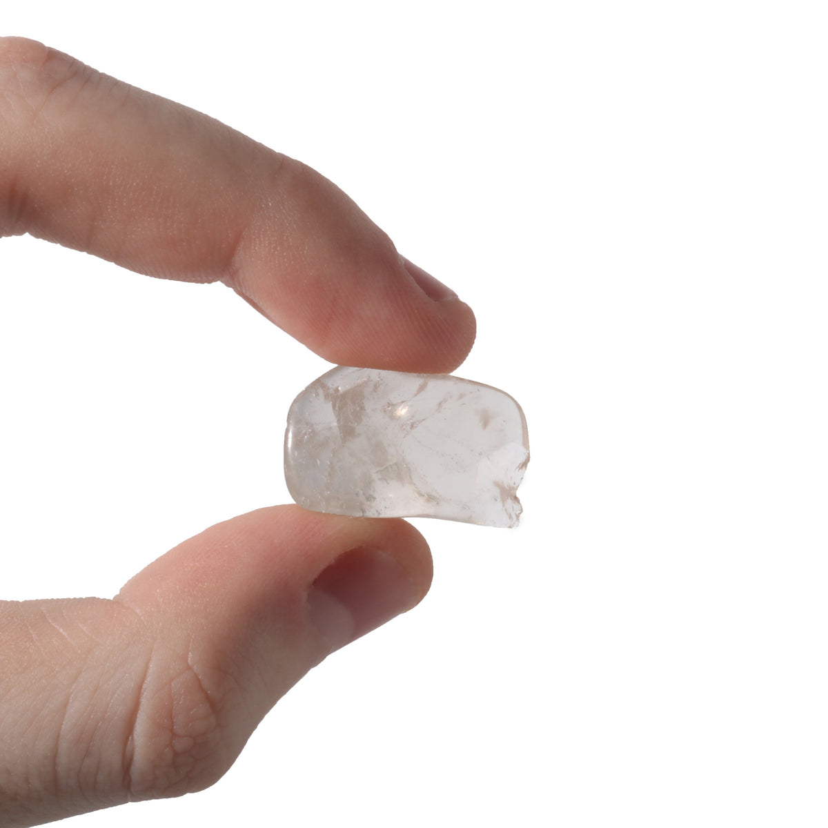 Clear Quartz B Tumbled Stones - Semi-Polished