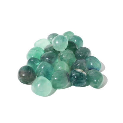 Green Fluorite A Tumbled Stones