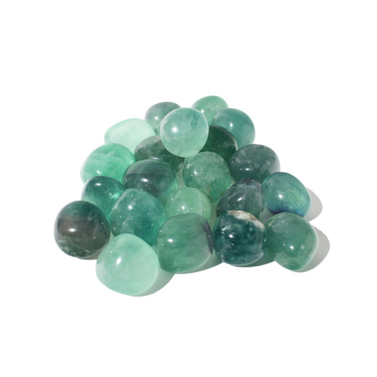 Green Fluorite A Tumbled Stones