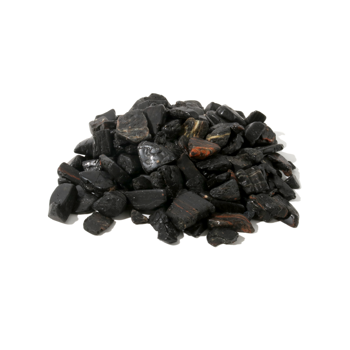 Tourmaline and Hematite Tumbled Stone - Free Form - 1lb