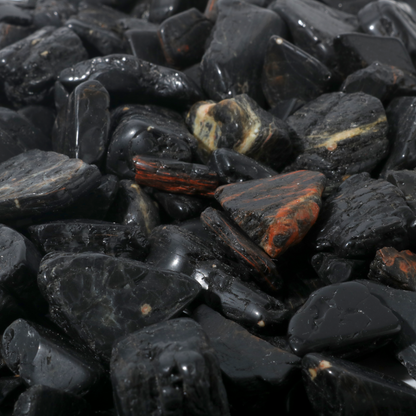 Tourmaline and Hematite Tumbled Stone - Free Form - 1lb