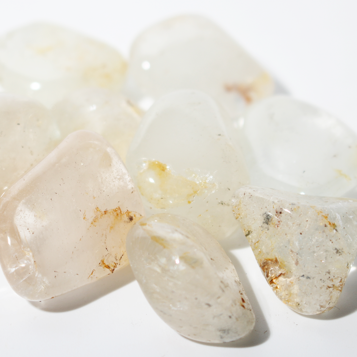 Silver Topaz Tumbled Stones