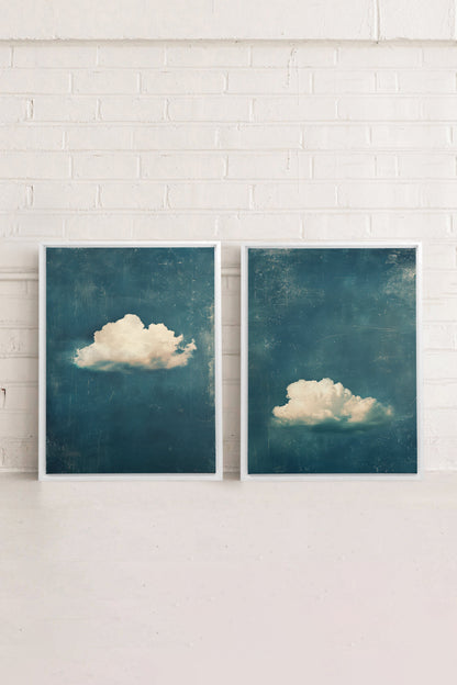 TWILIGHT BLUE SET (2 Oeuvres sur toile étirée)