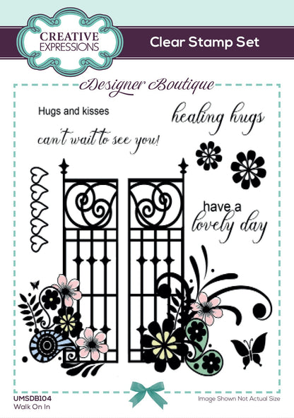 Creative Expressions Designer Boutique Walk On In 6 in x 4 in Clear Stamp Set