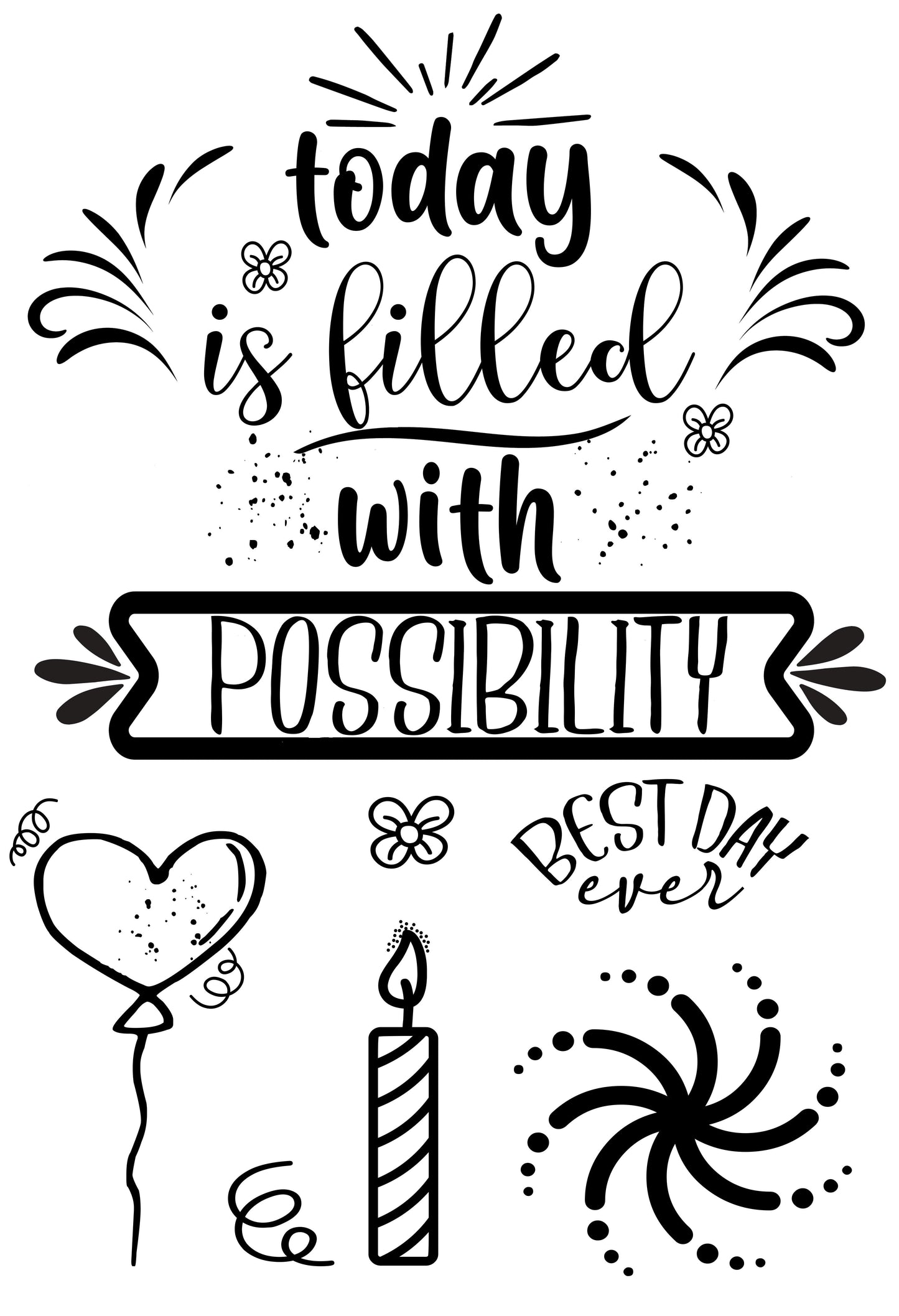Creative Expressions Designer Boutique Possibility 6 in x 4 in Stamp Set
