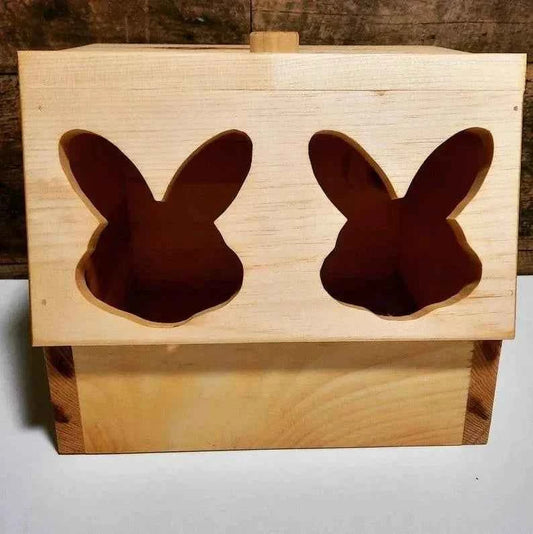 Double Bunny Head Hay Feeding Station