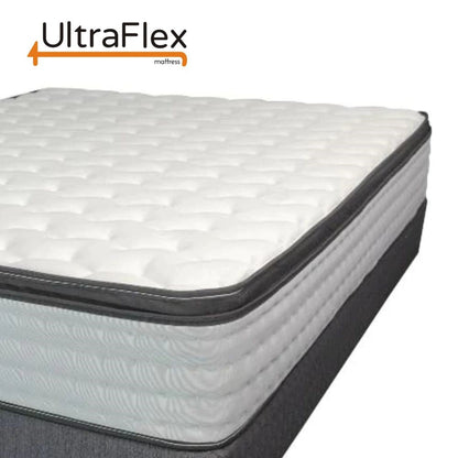 UltraFlex® LUSH 12インチ マットレス・ボックススプリングセット 整形外科用ユーロトップ ポケットコイル プレミアムフォームエンケース エコフレンドリーハイブリッドマットレス（カナダ製）