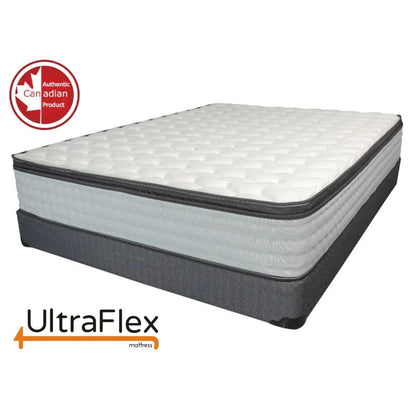 UltraFlex® LUSH 12インチ 整形外科用ユーロトップポケットコイルプレミアムフォーム封入、エコフレンドリーハイブリッドマットレス（カナダ製）