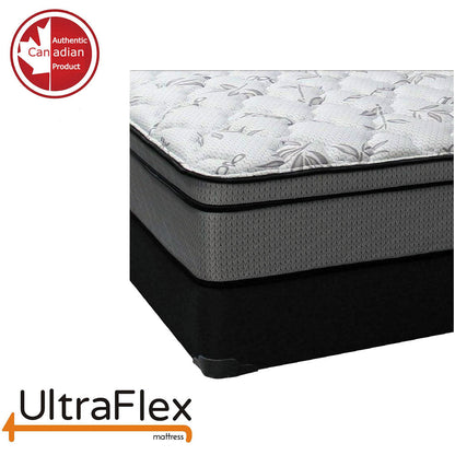 UltraFlex® DYNASTY- マットレス＆ボックススプリングセット 硬め 整形外科的脊椎ケア、姿勢サポート、体圧分散、涼しい眠り、天然高耐久高密度フォーム、環境に優しいマットレス（カナダ製）