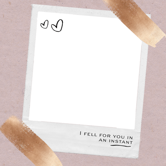 Polaroid Leinwandfoto Liebesherz – Individueller Leinwanddruck zum Valentinstag