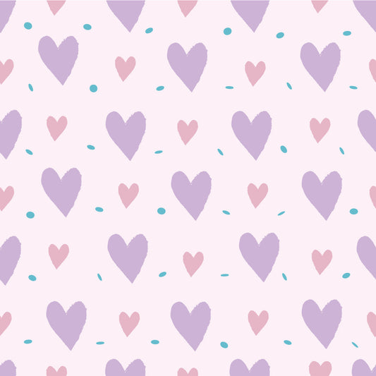 Valentines Hearts Purple Adhesive Vinyl #1