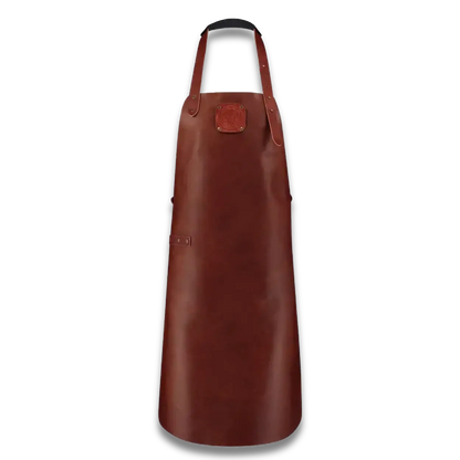 WITLOFT - Handgefertigte Klassische Leder Schürze Cognac/Cognac