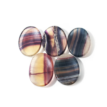 Rainbow Fluorite Worry Stone - Pack of 5