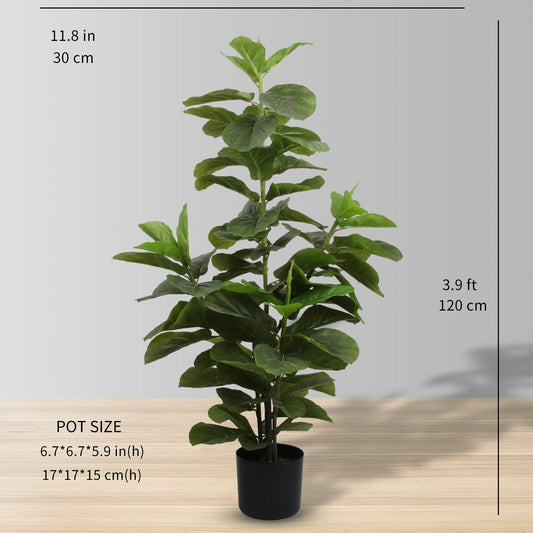 KUNSTGIPS FIDDLE POTTED PLANT 48"