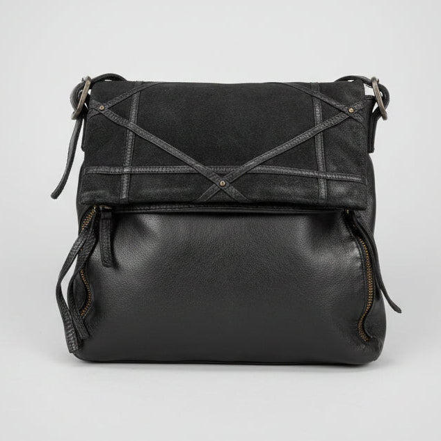 MET Women's Convertible Leather Bag, Foldover Design