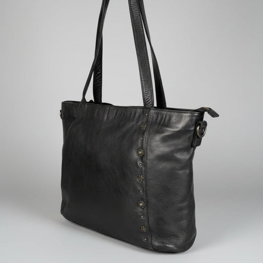 MET Leather Handbag for Women.Tote with Dual Handles