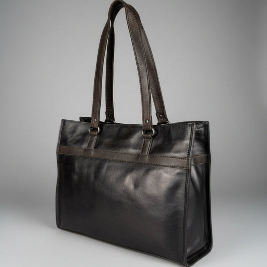 MET Women's Cow Leather Tote Bag with Dual Handles