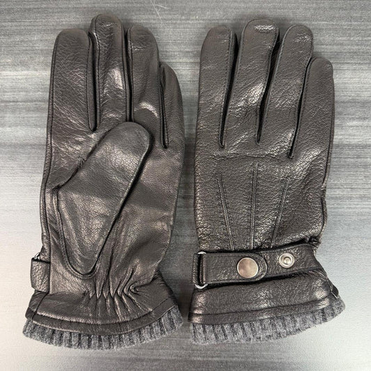 Men's Black Goat Leather Gloves