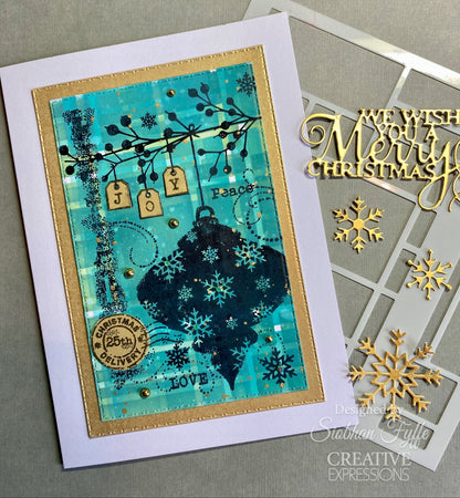Woodware Clear Singles Winter Bauble 4 in x 6 in Stamp Set